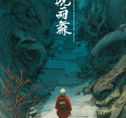 恋爱题材专题横卡，画面是春日街道上并肩而行的两位主角